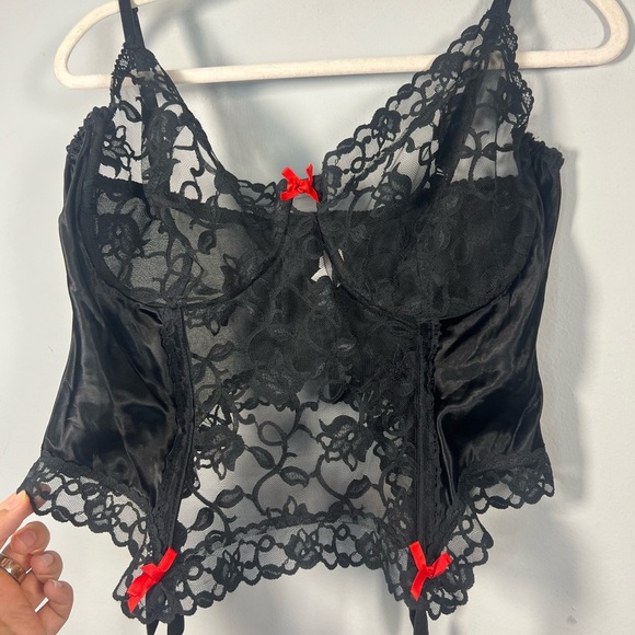 Frederick’s of Hollywood Lingerie Corset Lace Tank Top 38D - Picture 2 of 7